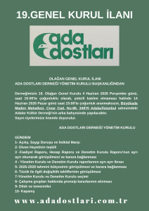ADA DOSTLARI DERNEĞİ GENEL KURUL İLANI